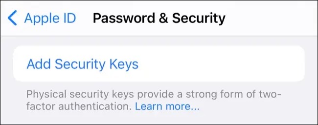 کلیدهای امنیتی فیزیکی را به حساب اپل خود اضافه کنید