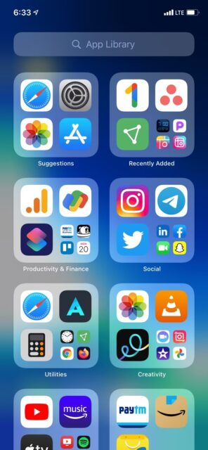 نحوه پیدا کردن برنامه های گمشده در آیفون 1 کتابخانه برنامه در آیفون همه برنامهها را در دستههای مناسب نشان میدهد