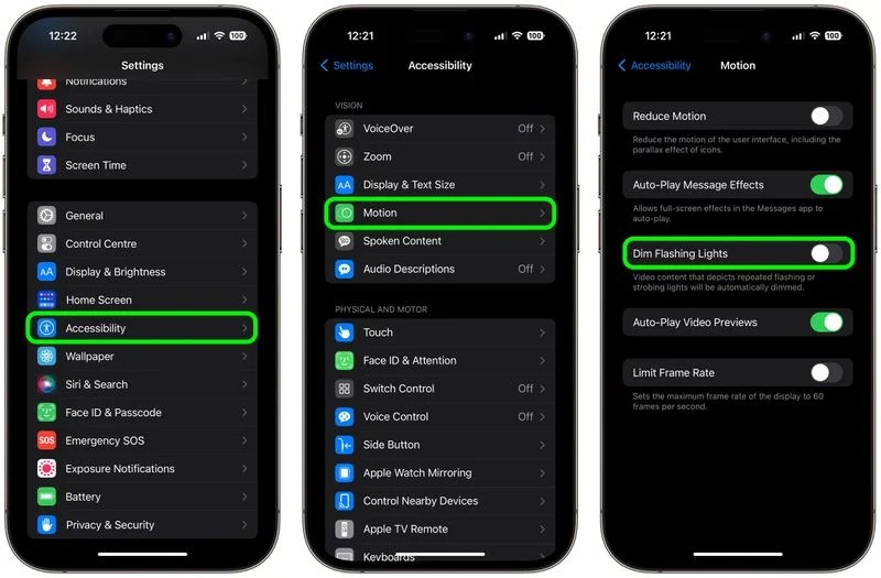 نحوه مات کردن اتوماتیک ویدیو هنگام تشخیص نور در iOS 16.4 1 تنظیم خودکار نور ویدیو در iOS 16.4