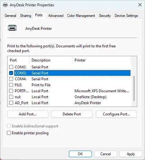 پورت های چاپگر را از تنظیمات ویندوز حذف کنید