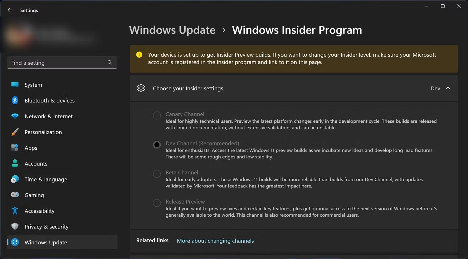 برنامه Windows Insider