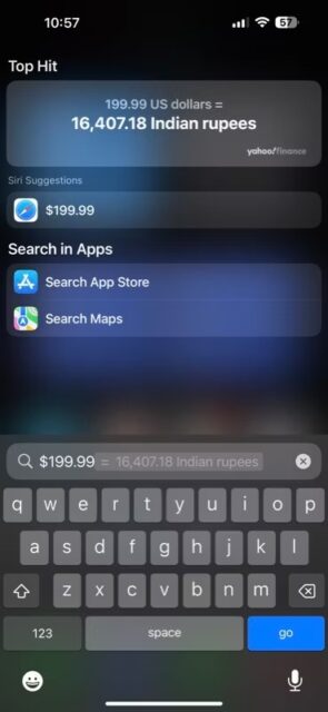 4 راه تبدیل ارز در آیفون 2 تبدیل مبلغی در Spotlight Search