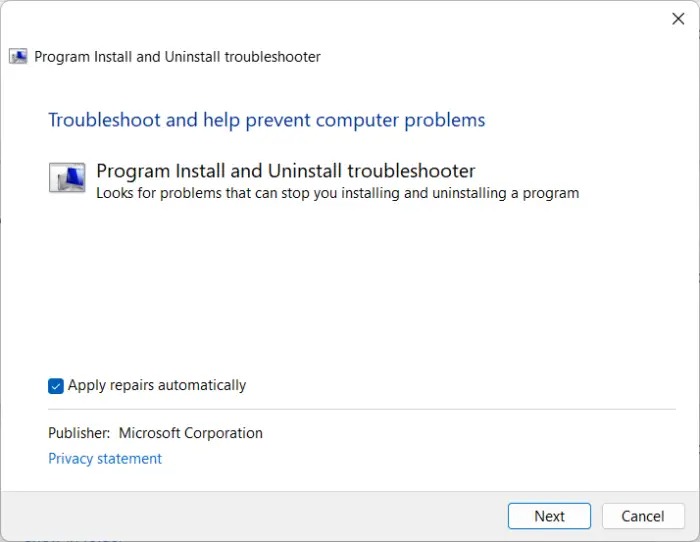 آموزش برطرف کردن ارور This installation package is not supported by this processor type در ویندوز 11 2 عیب یاب نصب و حذف برنامه