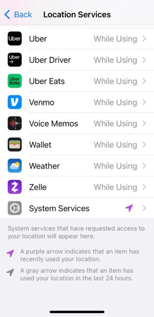 چگونه با Apple Maps ماشین پارک شده را پیدا کنیم 3 خدمات سیستمی