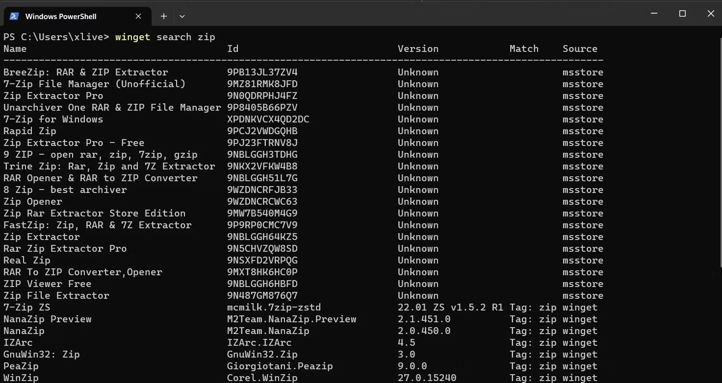 دانلود پکیج با Chocolatey یا Windows Package Manager 2 جستجوی winget