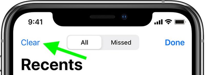 نحوه مشاهده و حذف تاریخچه تماس در آیفون 3 برنامه phone