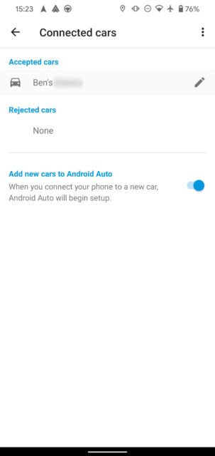 دستگاه‌های جفت‌شده Android Auto