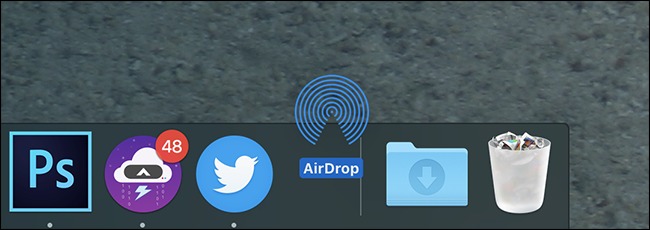 نحوه اضافه کردن آیکون AirDrop به Dock مک 4 افزودن AirDrop به مک