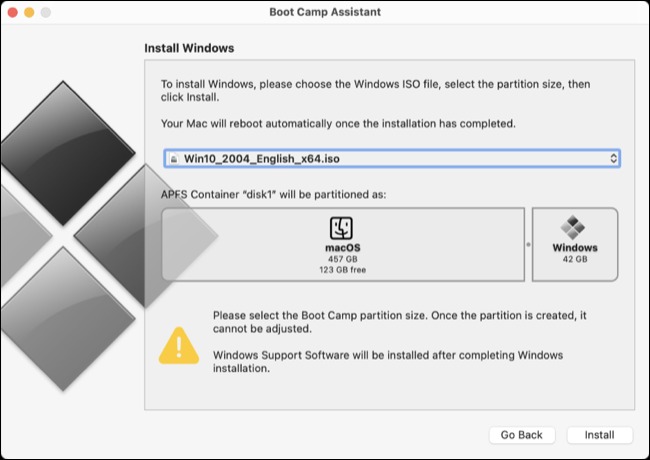 بوت کمپ در macOS 13 Ventura