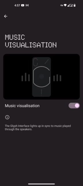 ویژگی تجسم موسیقی در Nothing Phone