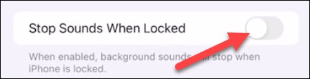 'توقف صداها هنگام قفل' را تغییر دهید.