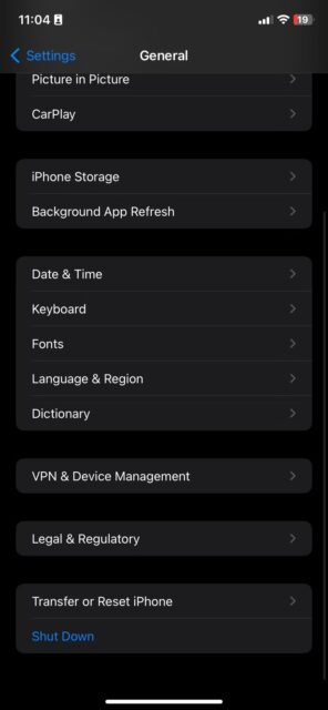 نحوه Reset کردن طرح Home Screen آیفون 1 صفحه تنظیمات عمومی در آیفون