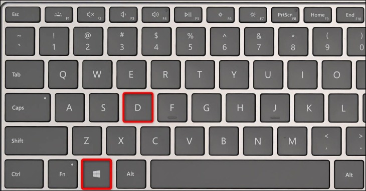 7 روش سریع رسیدن به دسکتاپ در ویندوز 11 1 Windows+D را فشار دهید.