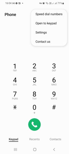 نحوه فعال کردن Voicemail در گوشی سامسونگ 1 اسکرین شات از صفحه شماره گیر سامسونگ