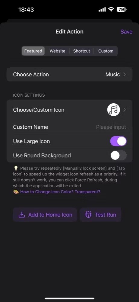 نحوه اجرای برنامه ها از صفحه قفل آیفون با استفاده از Lock Launcher 1 customizing Lock Launcher widget
