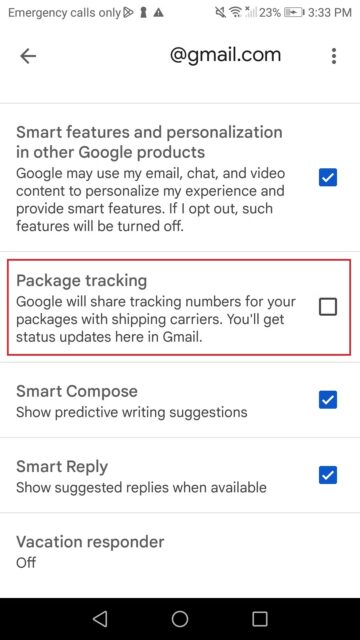 نحوه استفاده از Package Tracking در Gmail اندروید 2 ردیابی بسته را در جیمیل فعال کنید