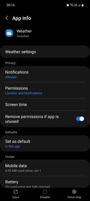 نحوه استفاده از برنامه Weather در گوشی سامسونگ 1 صفحه اطلاعات برنامه هواشناسی سامسونگ