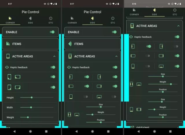 نحوه استفاده از Pie Control در اندروید