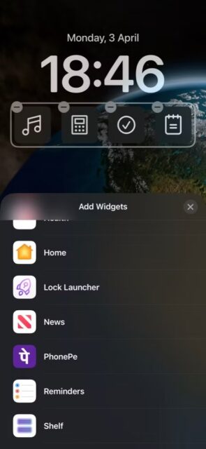 صفحه قفل آیفون با ویجت های Lock Launcher