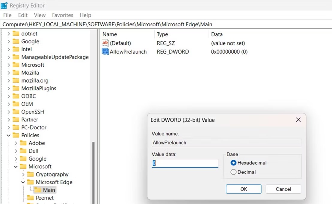 نحوه حل مشکل اجرای همیشگی Microsoft Edge در پس زمینه در ویندوز 11 2 ویرایش رجیستری برای غیرفعال کردن راهاندازی خودکار فرآیند لبه