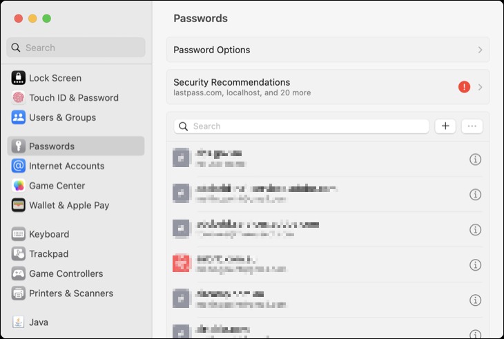 این متن ALT تصویری است: مشاهده رمزهای عبور iCloud در macOS