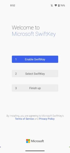 فعال کردن SwiftKey در دستگاه Android