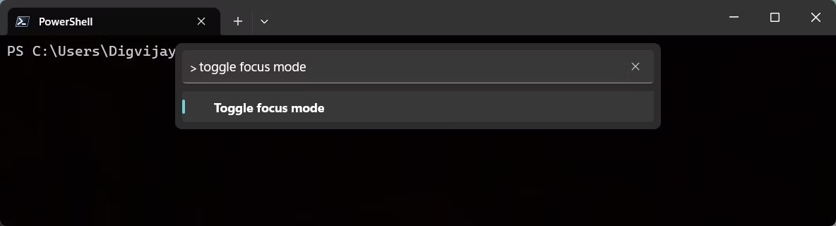 نحوه ورود و خروج به Focus Mode ترمینال در ویندوز 11 2 از پالت فرمان برای فعال کردن حالت فوکوس استفاده کنید