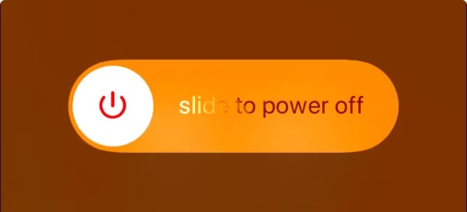 اسلاید به قدرت خاموش سریع در آی فون