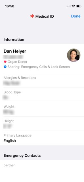 روش پیدا کردن Medical ID فرد در آیفون یا Apple Watch 3 اطلاعات شناسه پزشکی در آیفون