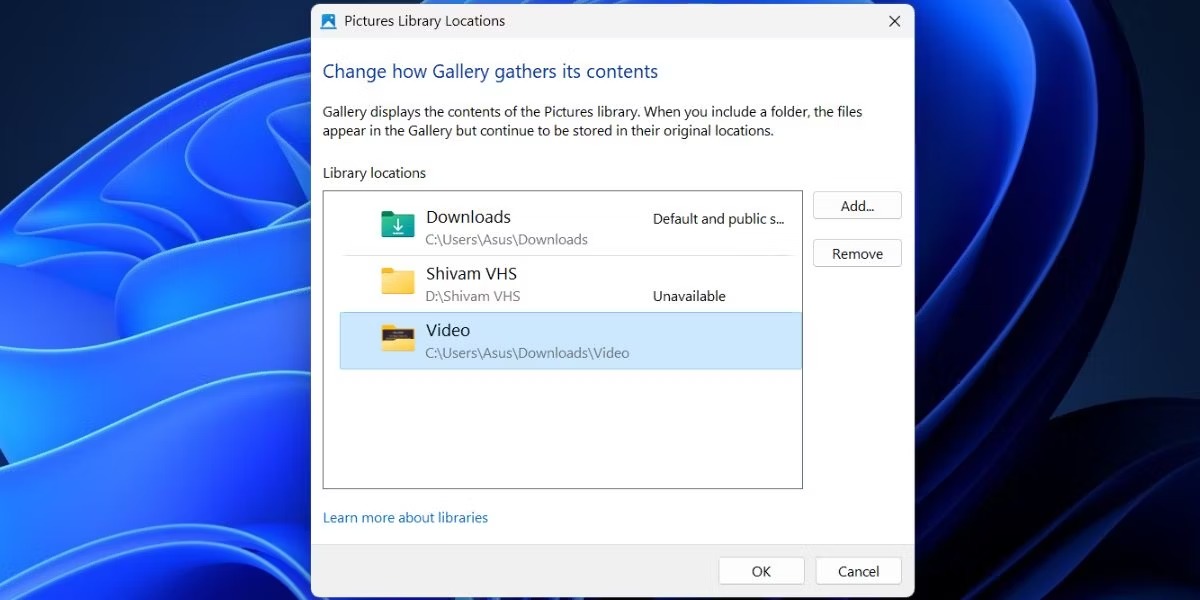 حذف یک پوشه از گالری در Windows File Explorer
