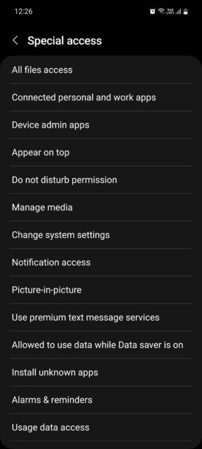 منوی دسترسی ویژه Samsung One UI