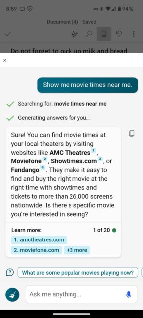 نحوه استفاده از Bing AI Chat در کیبورد گوشی اندروید 5 چت از هوش مصنوعی Bing از طریق SwiftKey بتا حاصل می شود