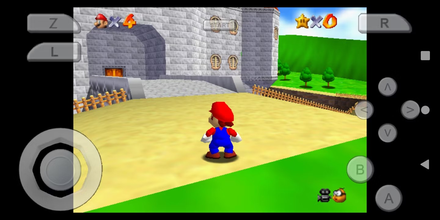 چگونه بازی های کلاسیک سوپر ماریو را در دستگاه اندروید بازی کنیم 4 Super Mario 64 در M64Plus اجرا می شود