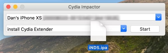 Cydia Impactor با فایل IPA شبیه ساز iNDS