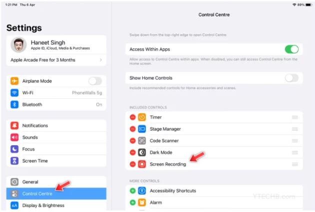 نحوه گرفتن اسکرین شات طولانی در IPAD 4 نحوه گرفتن اسکرین شات اسکرول در iPad با استفاده از ضبط کننده صفحه داخلی