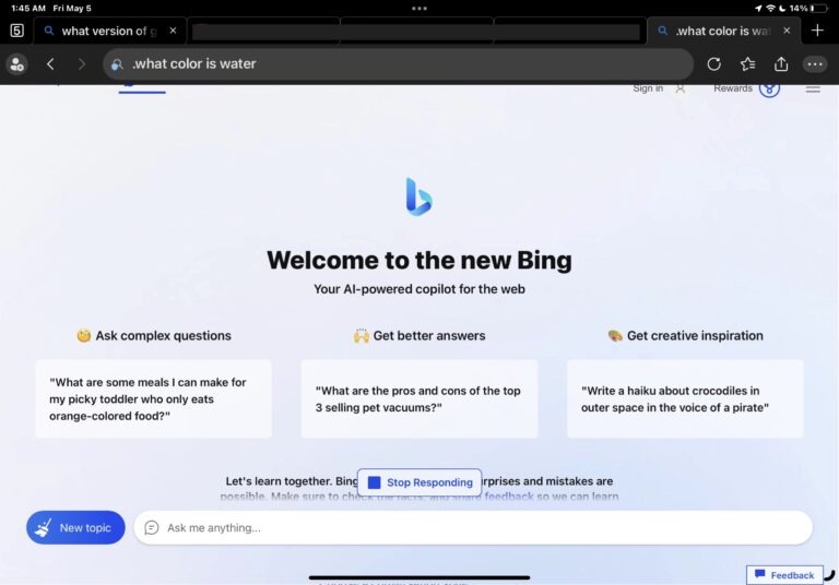 دسترسی به چت ربات Bing ChatGPT در مایکروسافت اج
