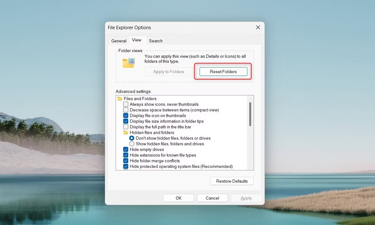 3 راه ریست کردن تنظیمات Folder View به حالت پیش فرض در ویندوز 11 2 از طریق File Explorer تنظیمات نمای پوشه را به حالت پیش فرض بازنشانی کنید