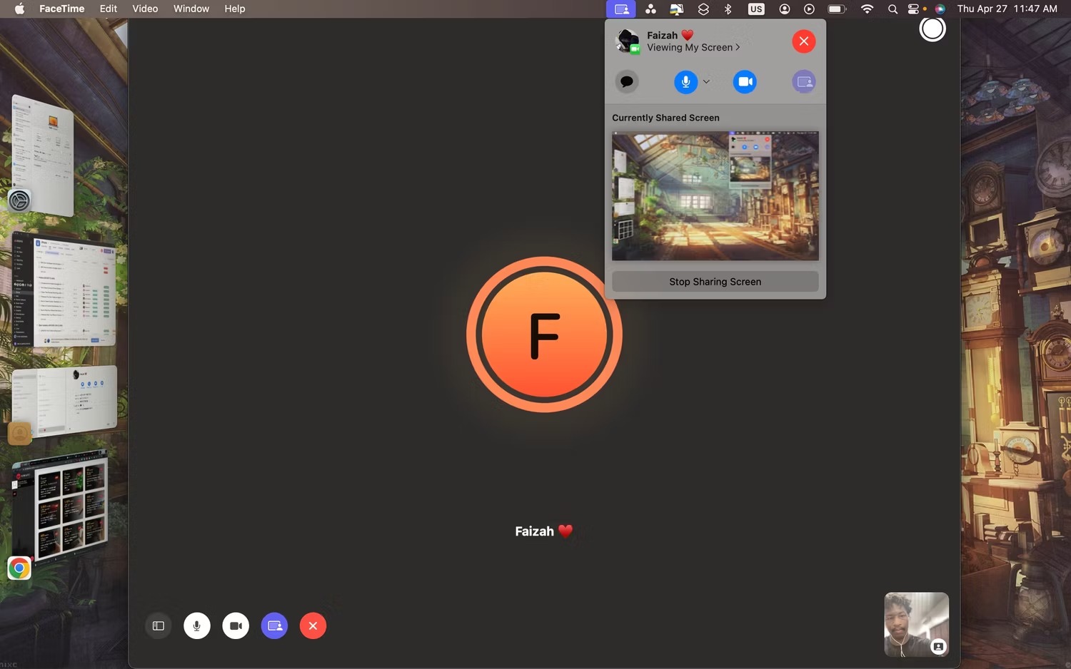 5 راه به اشتراک گذاشتن صفحه در مک 2 اشتراک گذاری منوی صفحه در تماس FaceTime