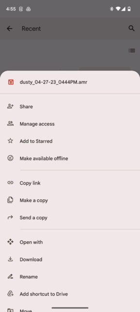 نحوه ذخیره همیشگی Voicemail در اندروید 3 Download a voicemail file in Google Drive