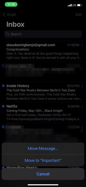 نحوه ساختن یک الگوی ایمیل در Apple Mail آیفون 4 انتقال پیام در نامه