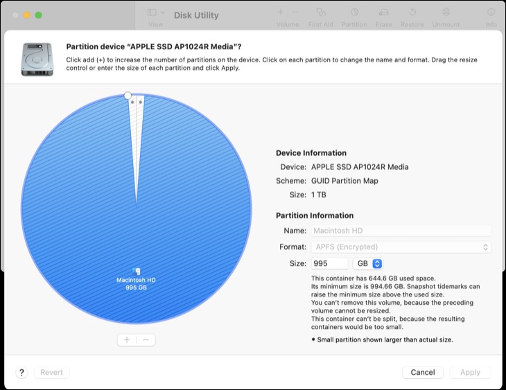 پارتیشن بندی درایو با Disk Utility