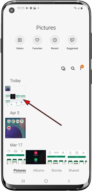 نحوه گرفتن اسکرین شات در گوشی Galaxy A03 Core 5 روش پنجم گرفتن اسکرین شات