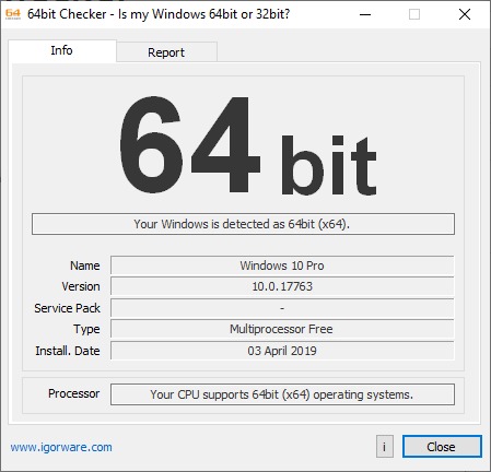 نحوه تشخیص ویندوز 32 بیت یا 64 بیت 5 چک کننده سیستم ویندوز 64 بیتی
