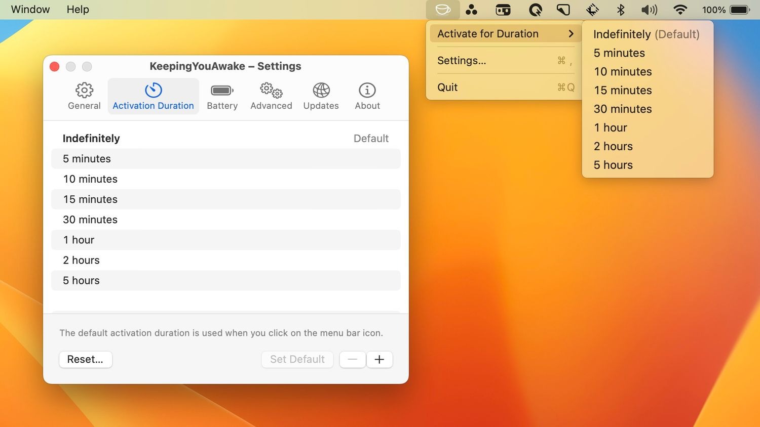 روش جلوگیری از به خواب رفتن مک 4 برنامه KeepingYouAwake در macOS Ventura