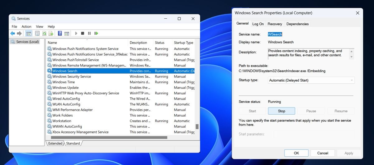سرویس جستجوی ویندوز را در ویندوز 11 راه اندازی مجدد کنید