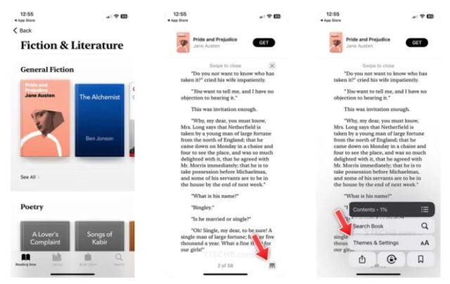 نحوه فعال کردن انیمیشن چرخش صفحه در Apple Books در iOS 16.4 1 نحوه دریافت انیمیشن چرخش صفحه در اپل بوک