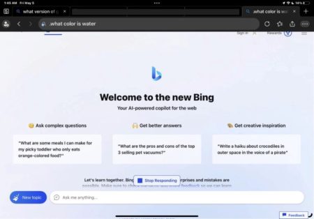 نحوه دسترسی به بات چت Bing GPT از Microsoft Edge در آیفون و آیپد