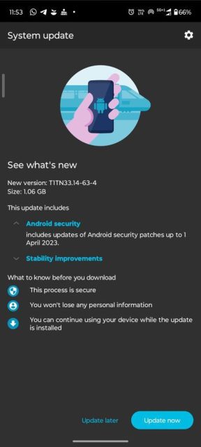 انتشار آپدیت نرم افزاری برای گوشی موتورولا Moto G73