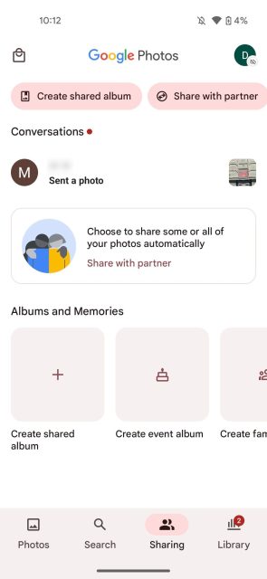 اشتراک‌گذاری با شریک در اشتراک‌گذاری شریک در Google Photos