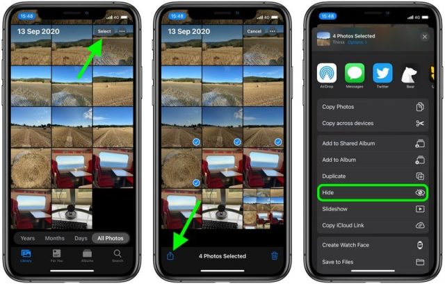 نحوه مخفی کردن آلبوم Hidden Photos در iOS 14